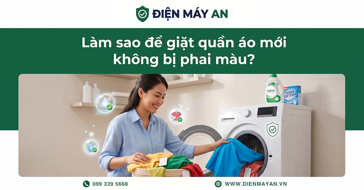 Làm sao để giặt quần áo mới không bị phai màu